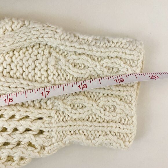 VTG Krystal Kobe Ramie Cotton Blend Ivory Pullover Knit Slouchy Sweater Sz L - Picture 9 of 10